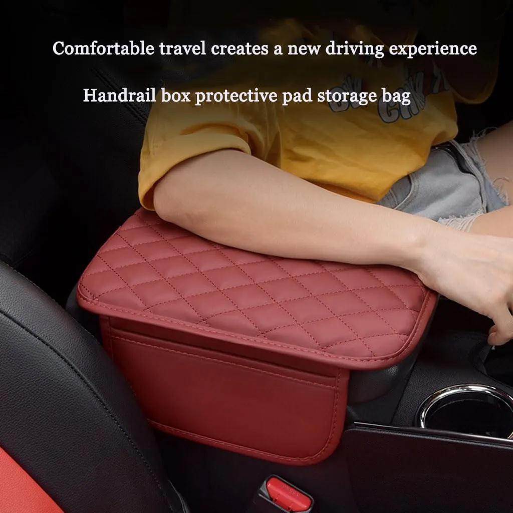 Arm Rest Cover Car for Nissan Kicks (P15) 2017 2018 2019 2020 2021 2022 2023 2024, Car Center Console Cushion Pad Leather Waterproof Protection Decor Car Accessories,Beige