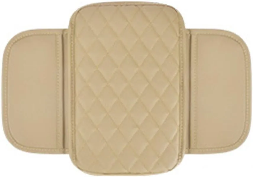 Arm Rest Cover Car for Nissan Kicks (P15) 2017 2018 2019 2020 2021 2022 2023 2024, Car Center Console Cushion Pad Leather Waterproof Protection Decor Car Accessories,Beige