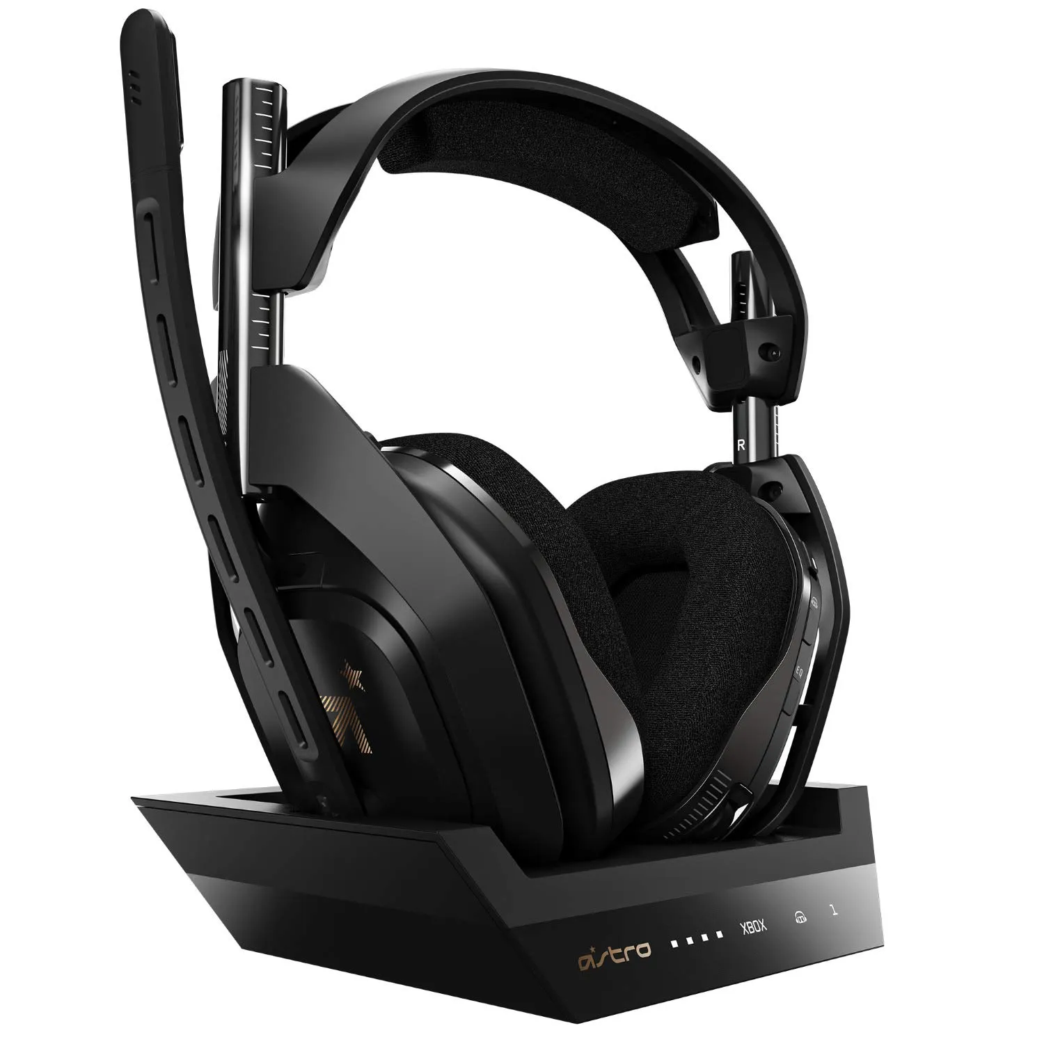 ASTRO Gaming A50 Wireless Headset   Base Station Gen 4 - Compatible with Xbox Series X|S, Xbox One, PC, Mac - Black/Gold