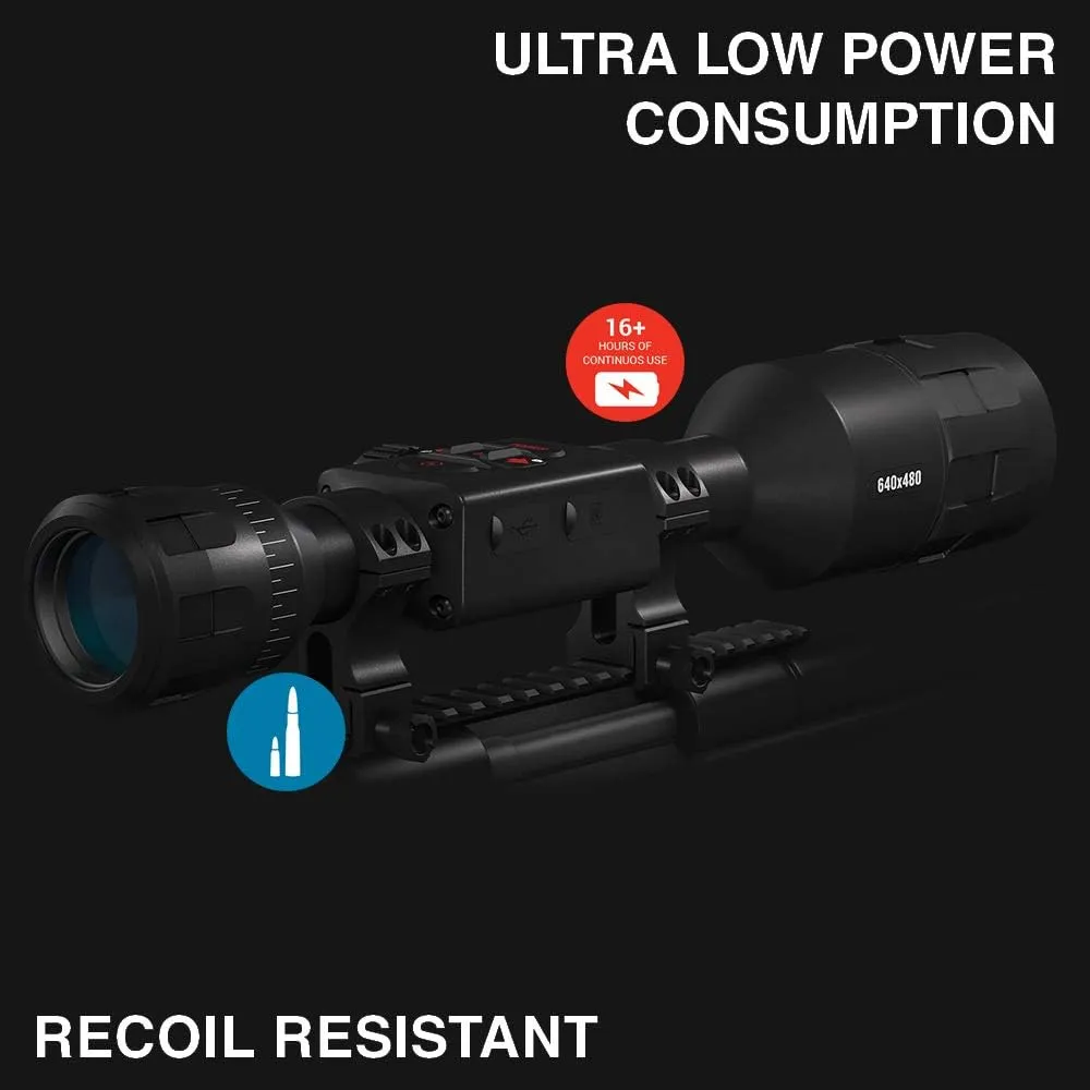 ATN Thor 4 Smart HD Thermal Hunting Scope w/New gen Sensor, Built-in Ballistics Calc, Video Record, Wi-Fi, 18hrs  Battery