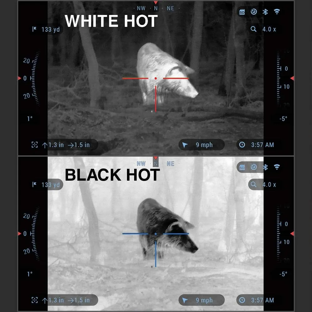 ATN Thor 4 Smart HD Thermal Hunting Scope w/New gen Sensor, Built-in Ballistics Calc, Video Record, Wi-Fi, 18hrs  Battery