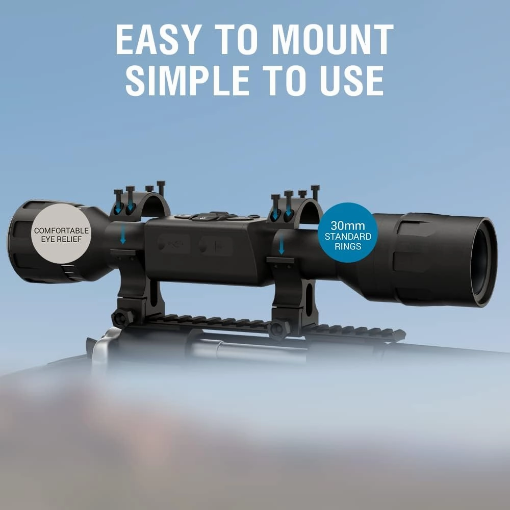 ATN Night Vision Scope - Ultra Sensitive Night Vision Sensor, HD Display - Premium Night Vision Scope for Precision and Clarity in Low-Light Conditions
