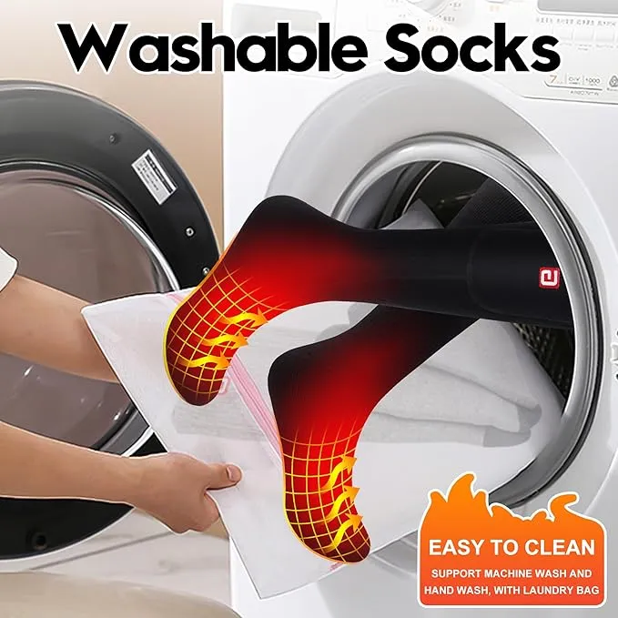 Autocastle Heated Socks, Electric Heated Socks for Men Women, Rechargeable Battery Heating Socks, Winter Warm Thermal Socks, Washable Unisex Foot Warmers for Hunting Camping Skiing Hiking Outdoors
