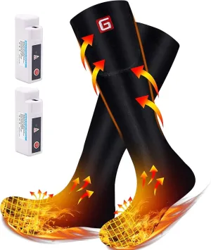 Autocastle Heated Socks, Electric Heated Socks for Men Women, Rechargeable Battery Heating Socks, Winter Warm Thermal Socks, Washable Unisex Foot Warmers for Hunting Camping Skiing Hiking Outdoors