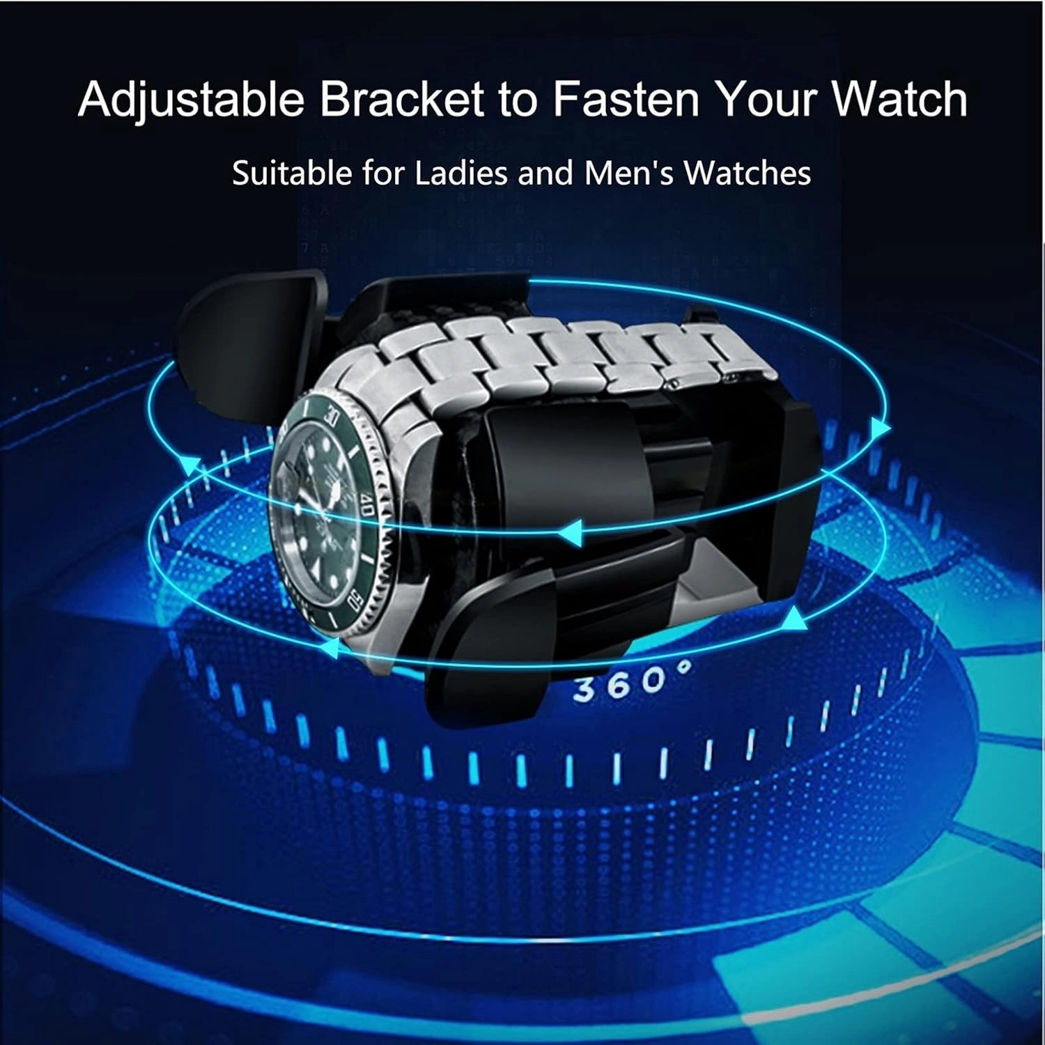 Automatic Watch Winder with Remote Control LCD Touch Screen LED Illumination Rotation Mode Setting Motor Luxury Leather Watches Display Box for 6 Watches (A 6 0)