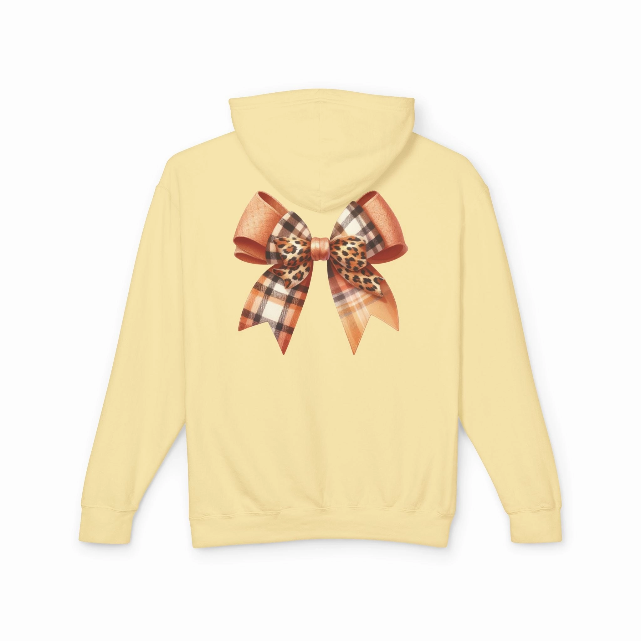 Autumn Highland Cow Charm Lightweight Hooded Sweatshirt