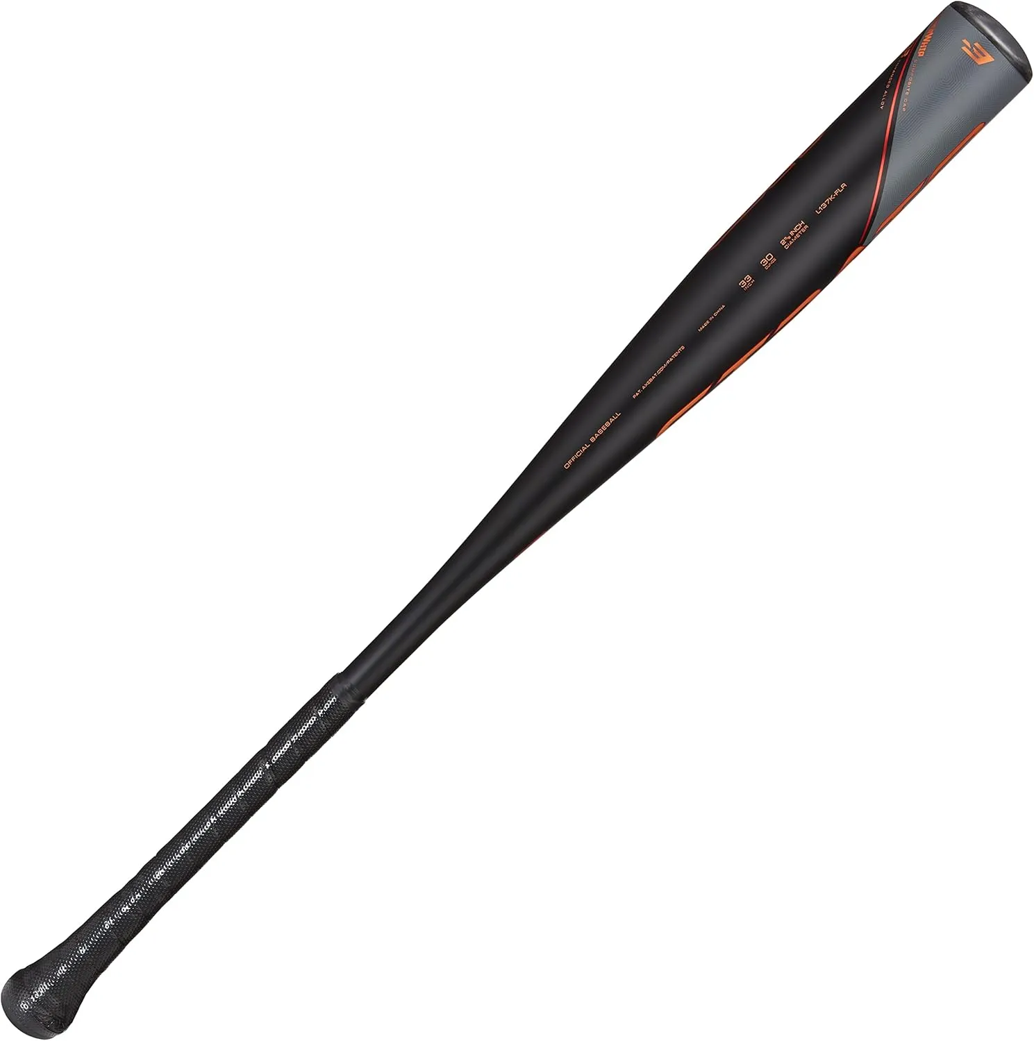 Axe Bat 2023 Strato (-3) BBCOR Baseball Bat, 1-Piece Armor Enhanced Alloy, Black/Grey/Copper