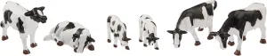 Bachmann Trains - FIGURES - COWS - BLACK & WHITE (6pcs/pk) - O Scale