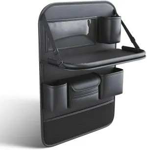 Back Seat Car Organiser for Peugeot 108 Hatch 108 Cabrio, Back Seat Storage Bag with Table Holder, Storage Pockets Seat Back Protectors, Car Accessories