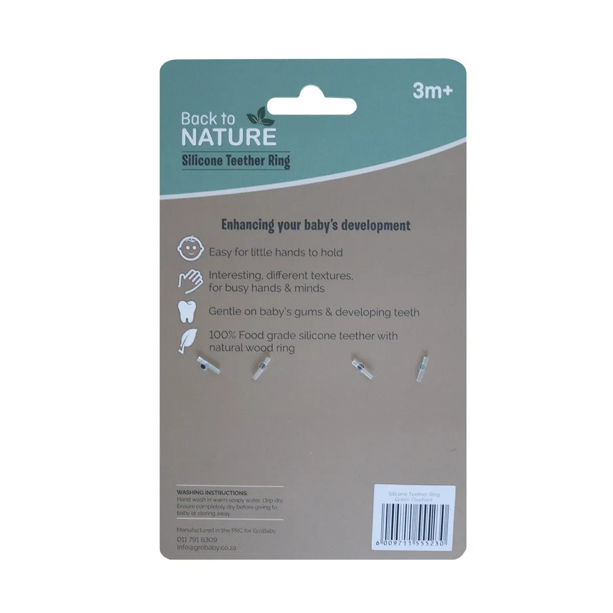 Back To Nature Teether Ring - Elephant