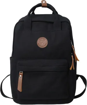 Backpack Men And Women Couples Shoulder Bag Fashion Simple Personality Large Capacity Backpack Women's (Black, One Size)