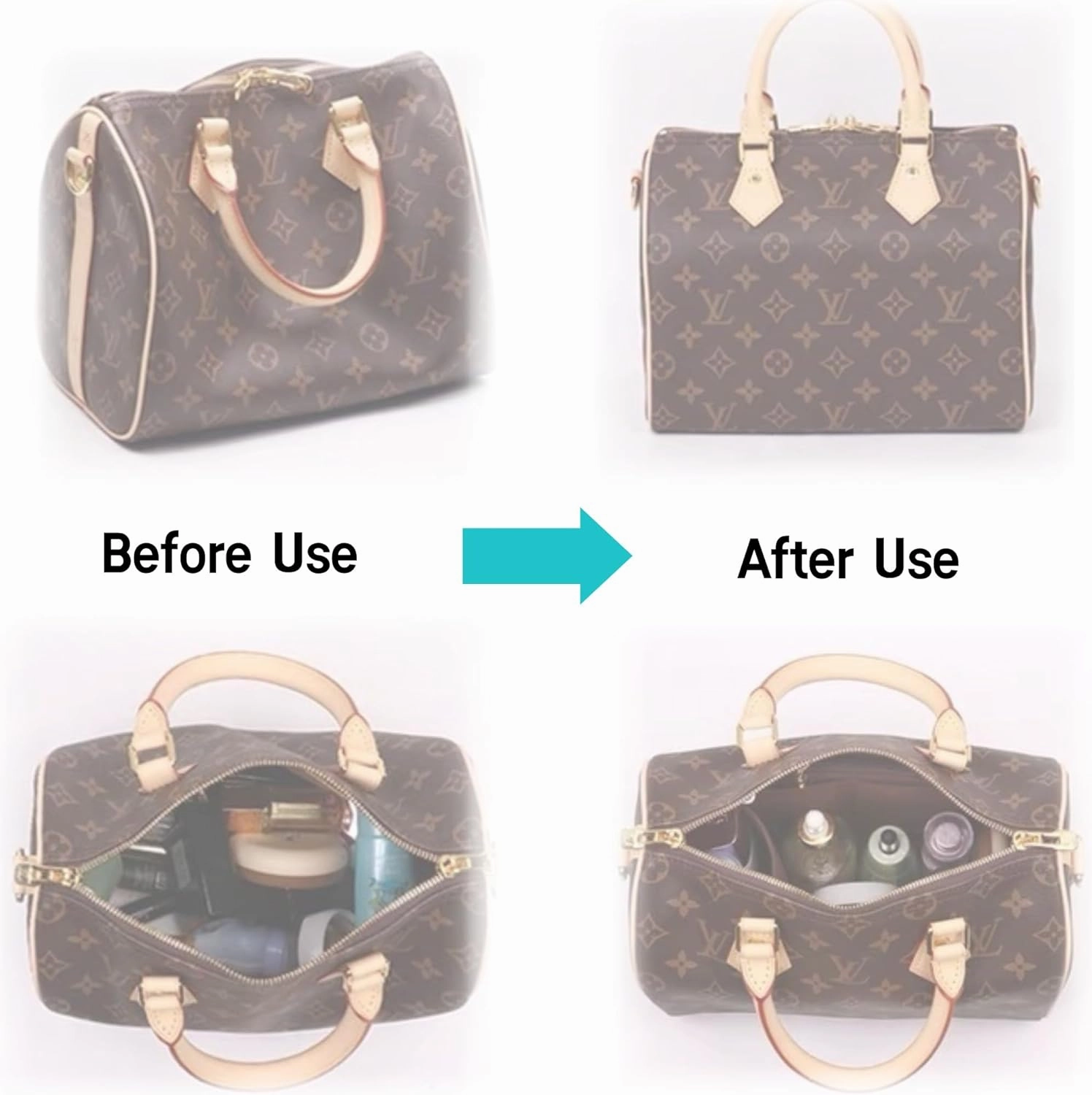 Bag Organizer for Loewe Mini Flamenco Clutch (Bag Size: 24L x 18H x 9D cm) | Handmade Bag Organizer | Custom Bag Insert | 2mm Felt Bag Liner (Brown, Style C)