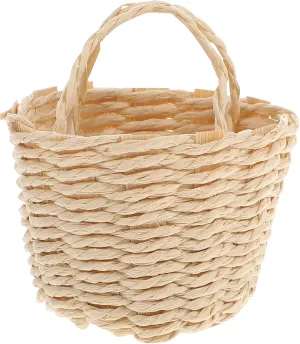 Balacoo Mini Wicker Rattan Basket - Mini Basket Model Dollhouse Ornament Accessories