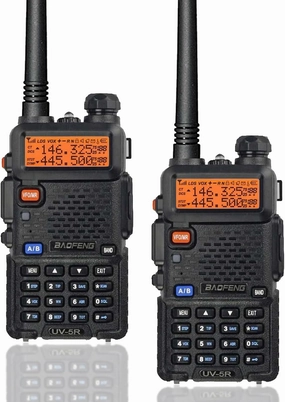 BAOFENG UV-5R Radios Walkie Talkies Long Range Ham Radio Handheld Hunting Camping(2 Pack)