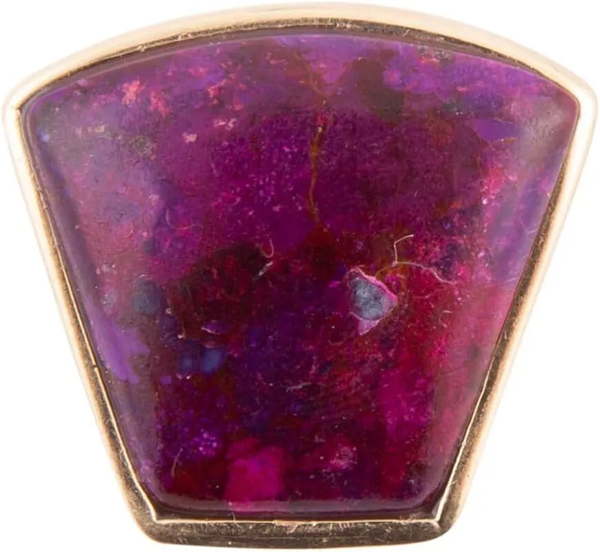 Barse Jewelry Athena Purple Turquoise Statement Golden Ring
