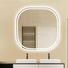 Bathroom Mirror, Anti-Fog LED Makeup Mirror with Stepless Dimming Luminous Feature(50cm)