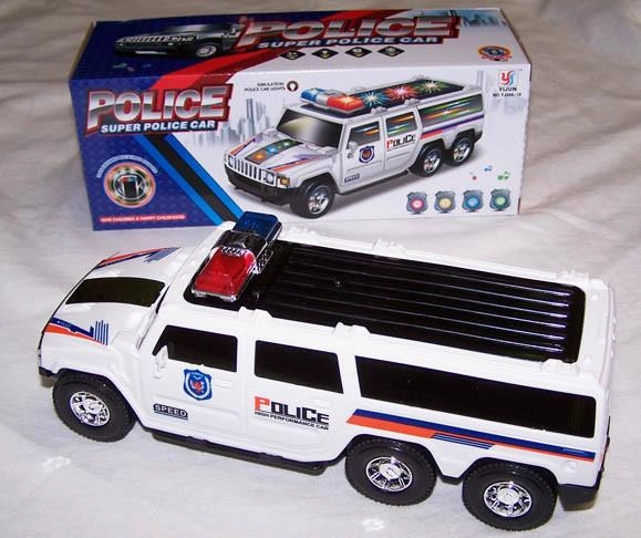 BATTERY OPERATED BUMP AND GO POLICE SUV CAR