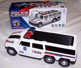 BATTERY OPERATED BUMP AND GO POLICE SUV CAR