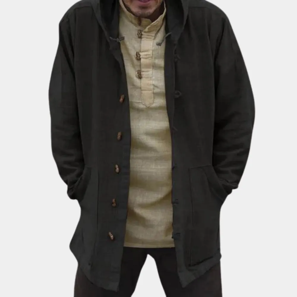 Beige Linen Mandarin Collar Shirt - Lightweight Summer Style
