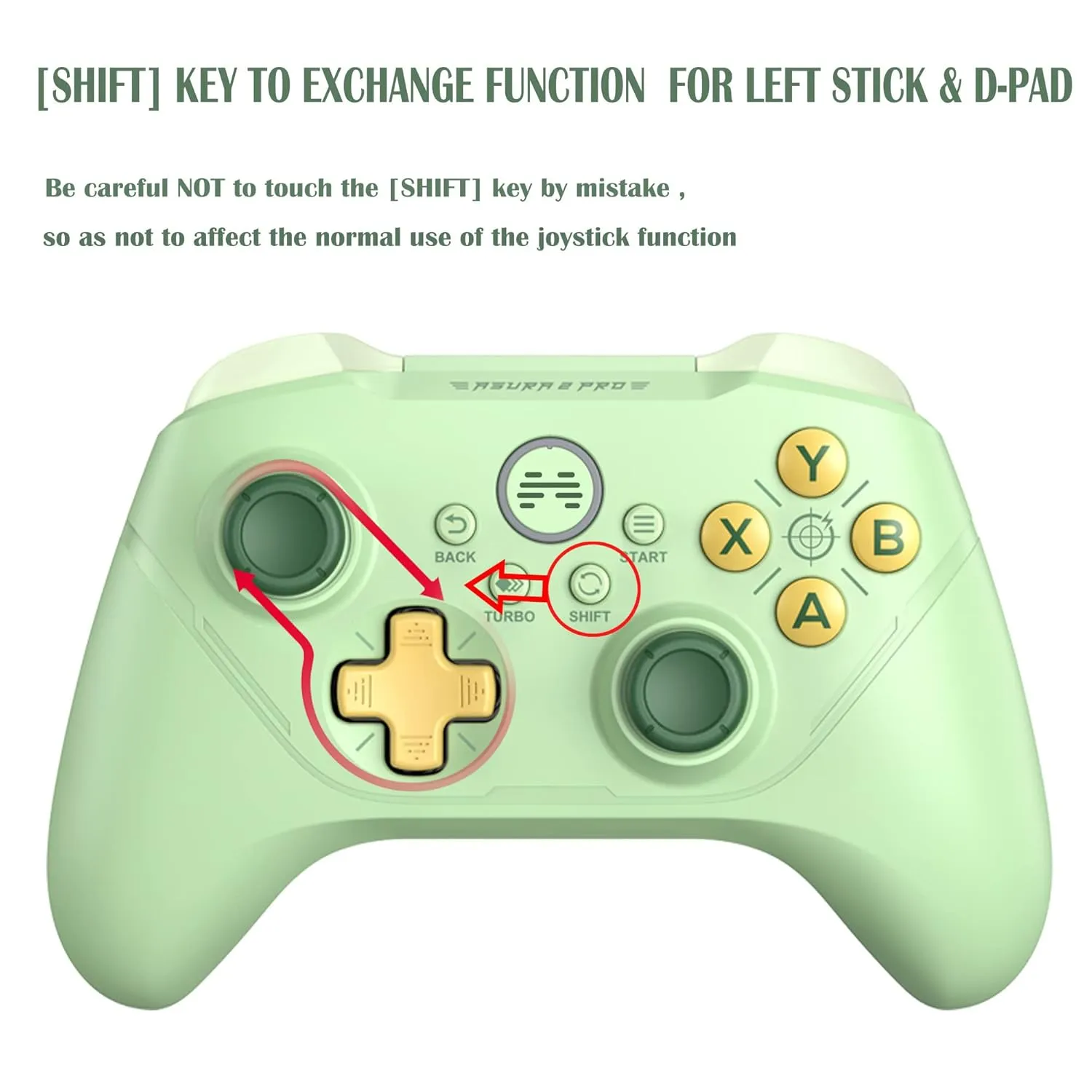 BEITONG Asura 2 Pro PC Game Controller Wireless Gamepad Joystick Hall Effect Trigger For Windows 7 8 10 11,Android TV,Steam,Tesla,Simulator,Mechanical Keys & D-pad/Advanced Buttons (Avocado)