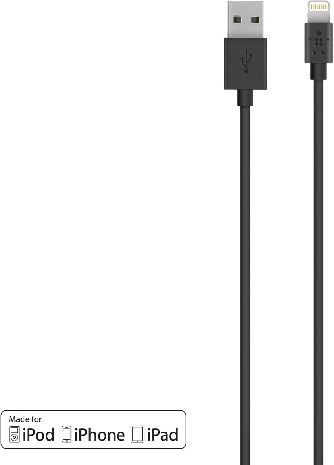 Belkin Lightning to USB ChargeSync Cable - Lightning/USB for iPad, iPod, iPod, Notebook - 6.56 ft -