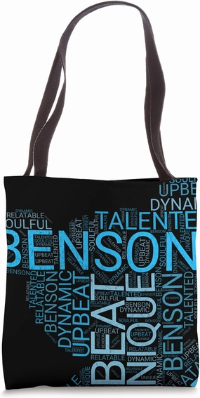 Benson T for Women and Girls Word Cloud Cute Bear Tees Tote Bag