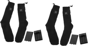 BESPORTBLE 2 Pairs Electric Socks Rechargeable Heated Warm Mens Slippers Rechargeable Electric Heated Socks Motorcycle Woman Slippers Heating Socks Cotton Miss Electro-Thermal Fishing Socks