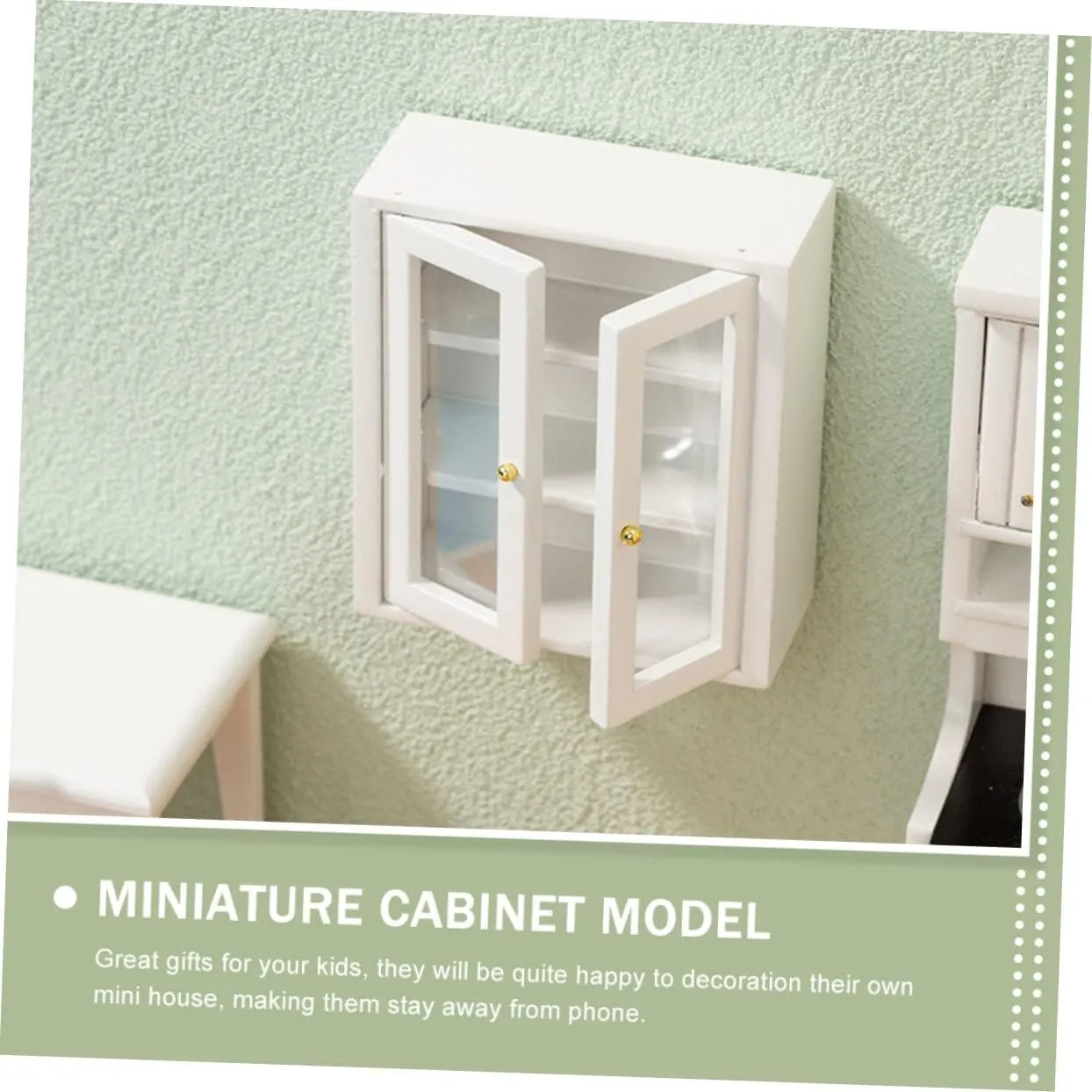 BESPORTBLE 3pcs Scale Kitchen Cabinet Decor for Dollhouse Accessories Tiny Cabinet Model for Micro Landscape Decoration