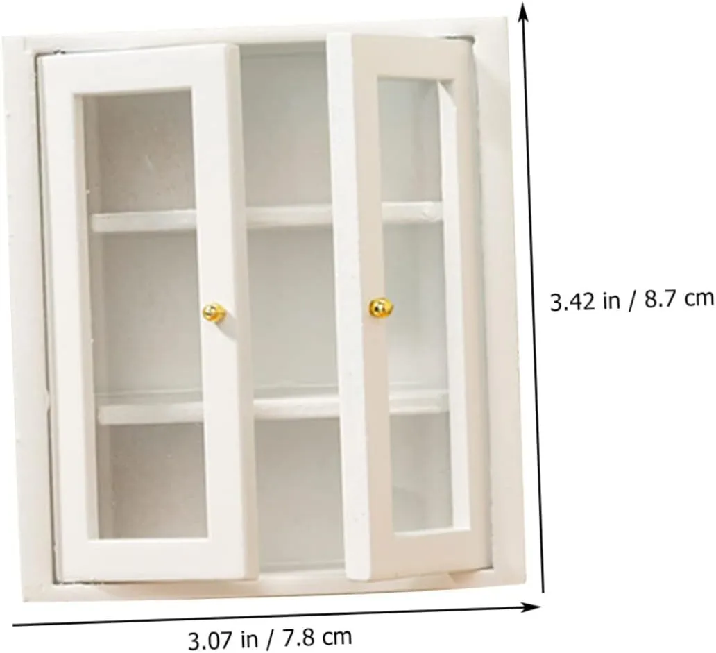 BESPORTBLE 3pcs Scale Kitchen Cabinet Decor for Dollhouse Accessories Tiny Cabinet Model for Micro Landscape Decoration