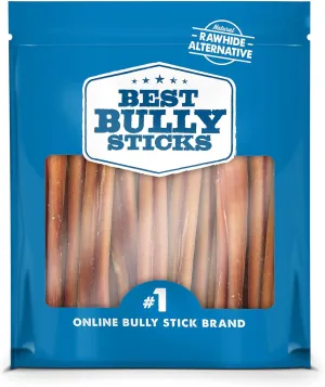 Best Bully Sticks 6 Inch Odor-Free Bully Sticks - 20 Count (Pack of 1) - Bulk Bag, Odorless Natural Grass-Fed Beef, Easily Digestible, No Grain or Rawhide, Ideal for Big Breeds