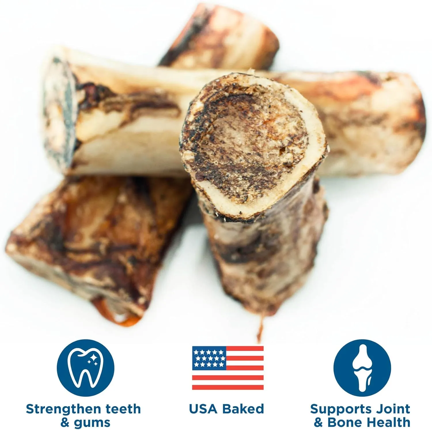 Best Bully Sticks Marrow Bones - 3 Count (Pack of 1) - USA Packed, Healthy Snack, Grass-Fed Beef, Long-Lasting, Great for Large Breeds
