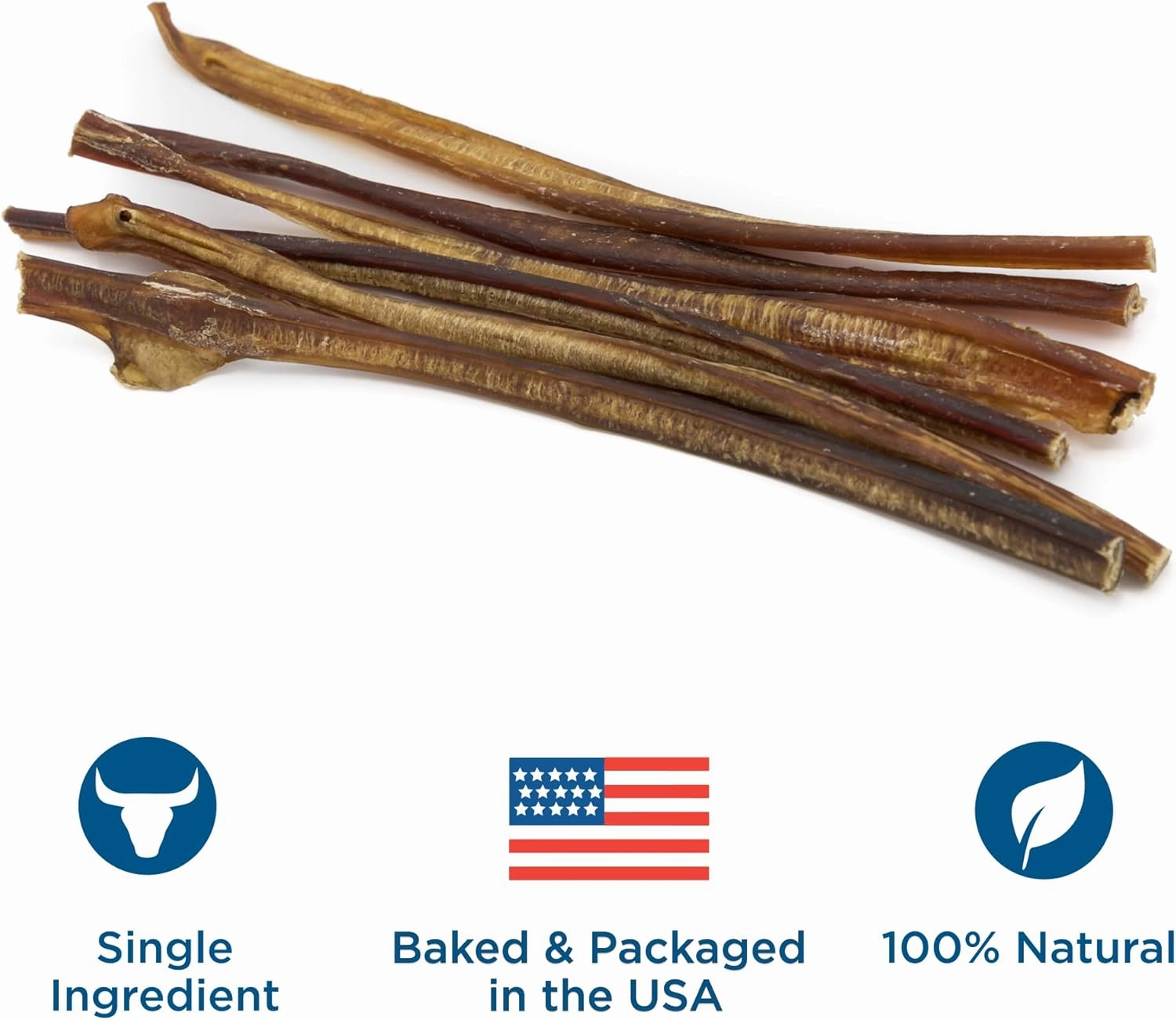 Best Bully Sticks 12 Inch Odor-Free Bully Sticks for Dogs - 12 Count (Pack of 1) - Natural Grass-Fed Beef, Easily Digestible, No Grain or Rawhide - Large Breeds