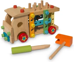 BestPysanky Set of Wooden Truck with Building Tools