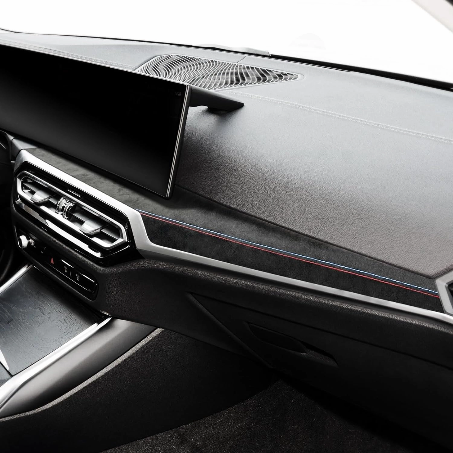 Betterhumz Car Central Instrument Dashboard Cover Trim Compatible with BMW G20 G28 G42 G23 3 4 Series 318i 320i 330i M340i 2020-2023 Car Interior Accessories for Alcantara Style B
