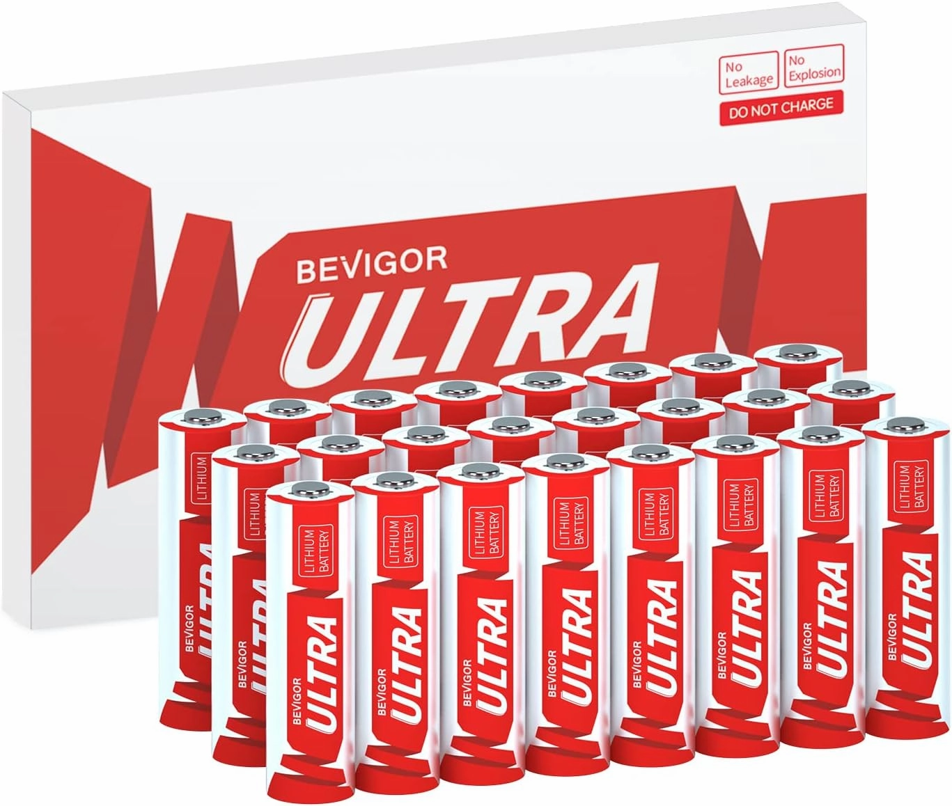 BEVIGOR AA Lithium Batteries 24Pack Ultra, 3500mAh 1.5V Double A Lithium Battery, Longer Lasting AA Batterie for Blink Camera Smart Lock Deadbolt, Aralm System etc High-Tech Devices, Non-Rechargeable