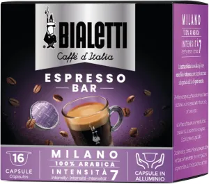 Bialetti 6819 Mini Express Espresso Capsules, Milano, 16-pack