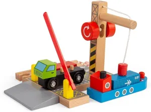 Bigjigs Rail, Shipping Container Yard, Wooden Toys, Wooden Crane, Wooden Train Track Accessories, Bigjigs Train Accessories, Train Toy, Kids Train Set