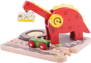 Bigjigs Rail Wooden Dino Crane - Other Major Wood Rail Brands are Compatible