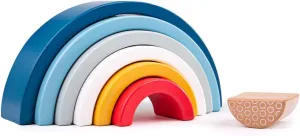 Bigjigs Toys, 100% FSC Certified Rainbow Stacker Arches, Wooden Toys, Wooden Stacking Toys, Montessori Toys, Stacking Toy, Toddler Toys, Baby Toys, Wooden Rainbow Stacker