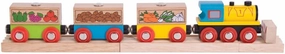 Bigjigs Rail Fruit and Veg Train - Other Major Wooden Rail Brands are Compatible