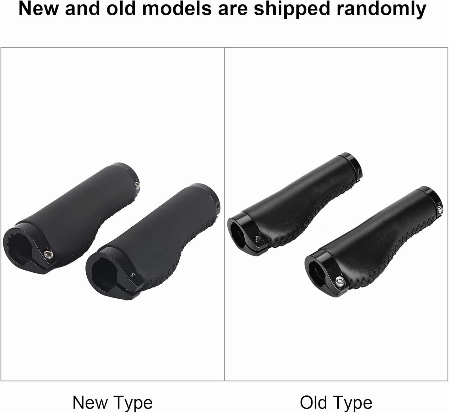 Bike Handlebar Grips, Bike Grips Handlebar Bike Grips Groove Grip Design 1 Pair PU Leather Cycling Lockable Handle Grips for Mountain Bike, Folding Bike