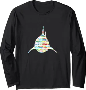 Bimini Bay Shark Word Cloud Long Sleeve T-Shirt