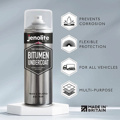 Bitumen Undercoat Anti-Corrosion Spray Paint | 500ml | BLACK