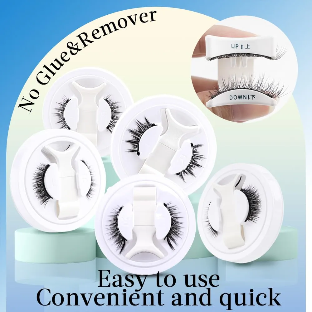 Black Magnetic False Eyelashes 3D Mink Reusable Dramatic Lashes 1 Pair/2 Pairs/ 5 Pairs To Choose False Eyelash Curler Natural Glue Free Magnetic Fox Eyelashes (LZ13-2 Pairs Pack)