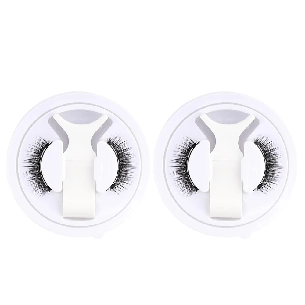 Black Magnetic False Eyelashes 3D Mink Reusable Dramatic Lashes 1 Pair/2 Pairs/ 5 Pairs To Choose False Eyelash Curler Natural Glue Free Magnetic Fox Eyelashes (LZ13-2 Pairs Pack)
