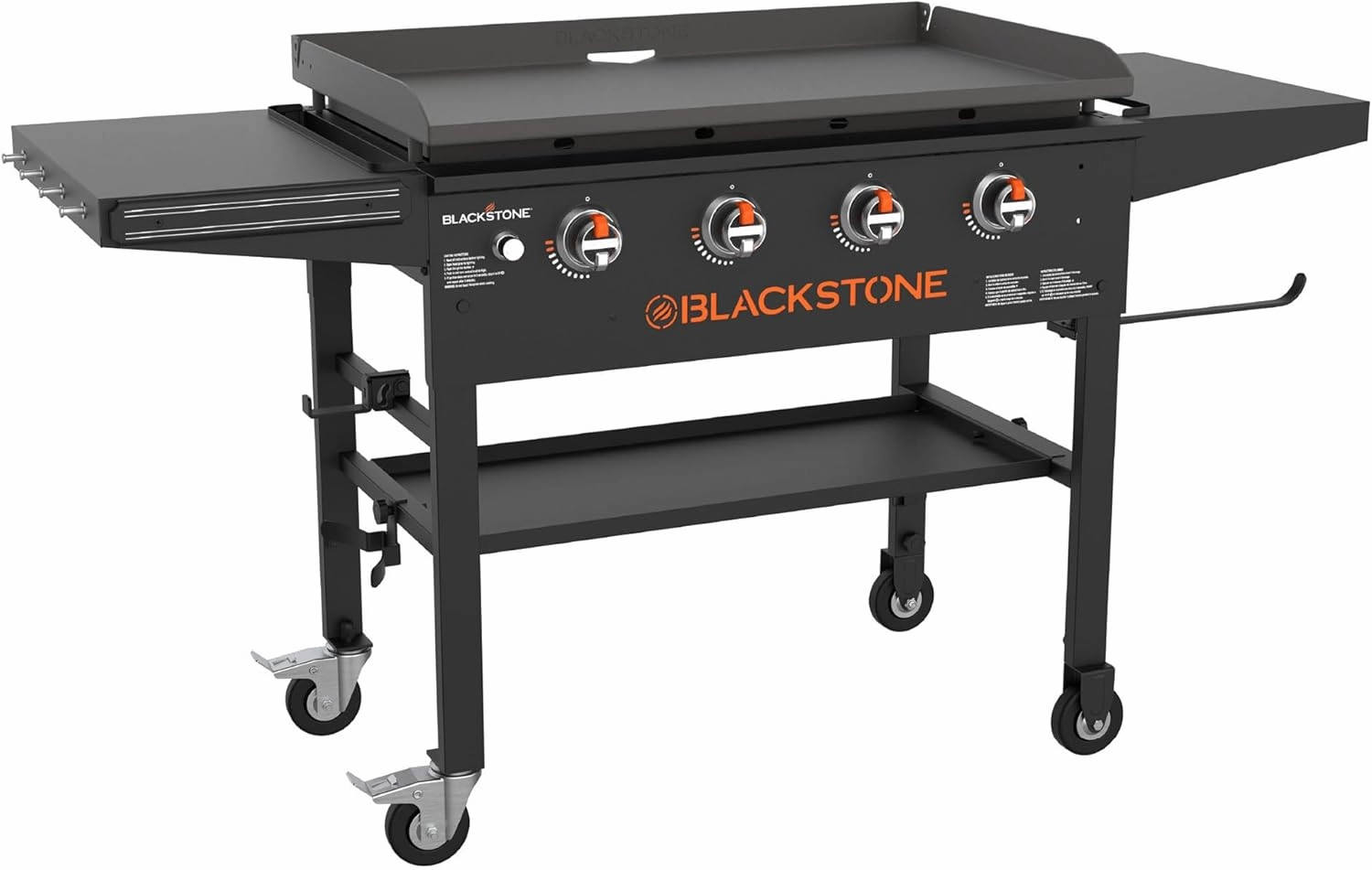 Blackstone 2266 36” Original Omnivore Griddle with Dual Side Shelves, Powder Coated Steel, Black