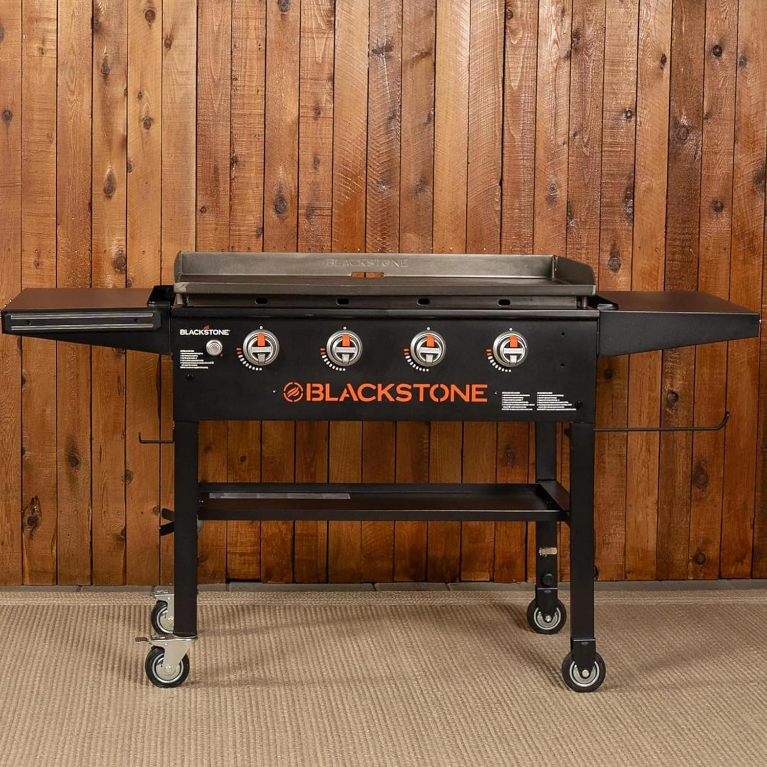 Blackstone 2266 36” Original Omnivore Griddle with Dual Side Shelves, Powder Coated Steel, Black