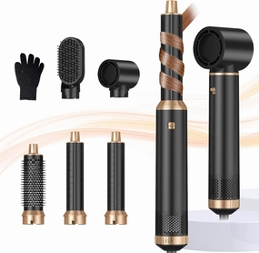 Blow Dryer Brush 5 in 1, Negative Ion Hair Dryer Brush Set Upgrade Hot Air Brush Air Styler Curling Wrap Air Curler, Curling Iron Hair Styling Tools As A Gift for Straight/Curl/Drying/Smoothing