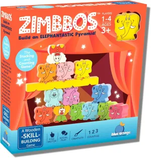 Blue Orange Zimbbos Fun Preschool Stacking and Balancing Game – Award Winning Kids and Family Friendly Educational Elephant Wooden Game Games – 1 to 4 Players for Ages 3  Years