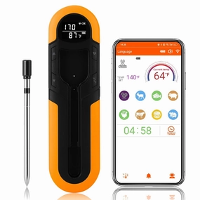 Bluetooth Meat Thermometer, Digital Cooking Thermometer with Probe, 500Ft Remote Range Grill Thermometer with APP for BBQ Oven Kitchen Cooking